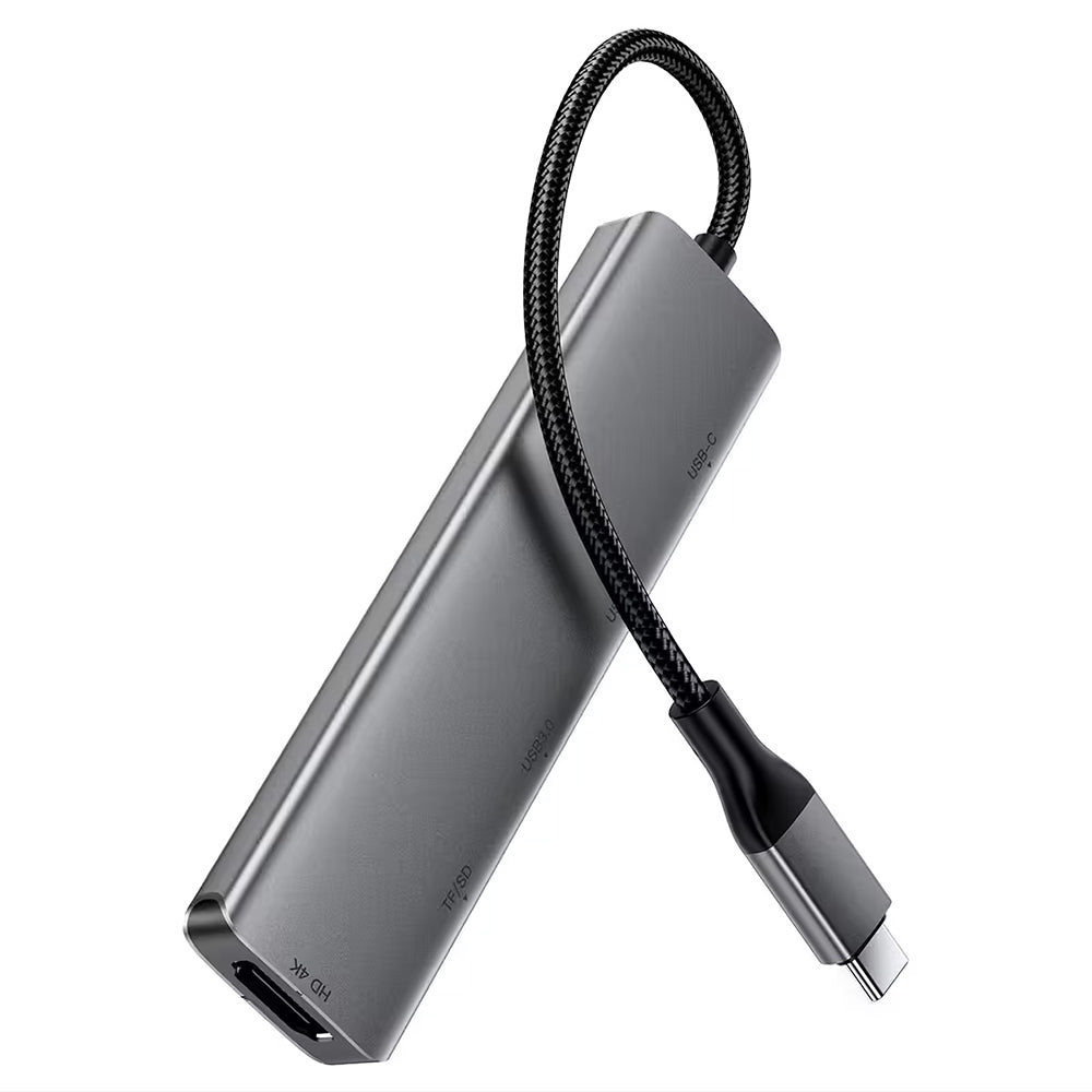 Hub USB-C Acefast J18, 6in1, Gri