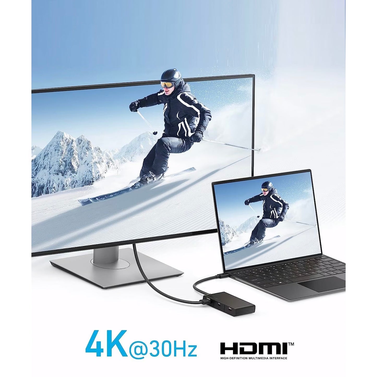 Hub USB-C Anker 332, 2 x USB-A - 2 x USB-C - 1 x HDMI, Negru A8356G11