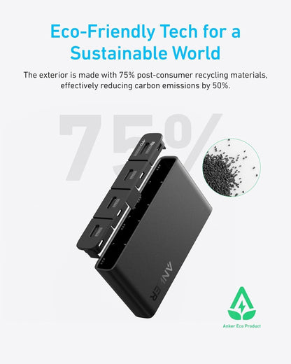 Hub USB-C Anker, 4 x USB-C, Negru A8340GA1
