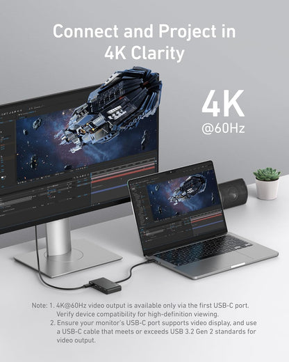 Hub USB-C Anker, 4 x USB-C, Negru A8340GA1