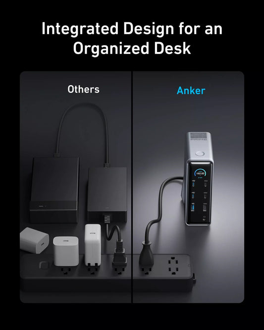Hub USB-C Anker Prime 737, 2 x USB-A 3.0 - 3 x USB-A - 5 x USB-C - 2 x HDMI - 1 x Jack 3.5mm - 1 x RJ45, Negru A83B63A1