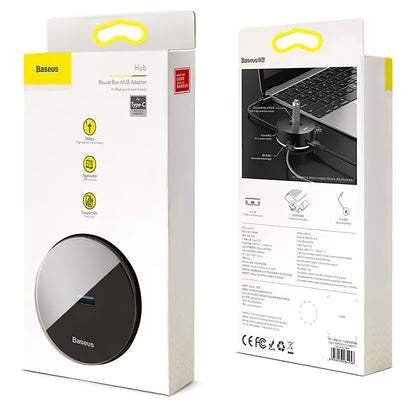Hub USB-C Baseus AirJoy, 3 x USB-A - 1 x USB-A 3.0, Negru CAHUB-G01