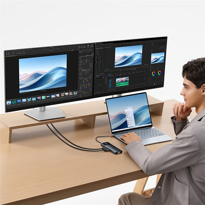 Hub USB-C Baseus Gleam II, 10in1, Negru B00061800123-00