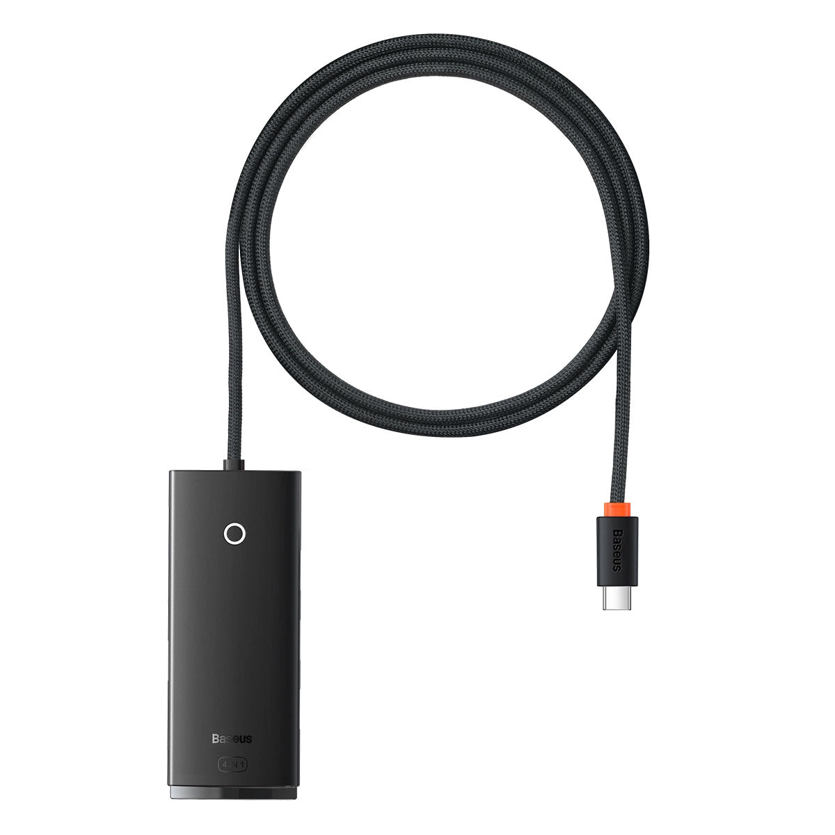 Hub USB-C Baseus Lite, 4 x USB-A 3.0 - 1 x USB-C, 1m, Negru WKQX030401