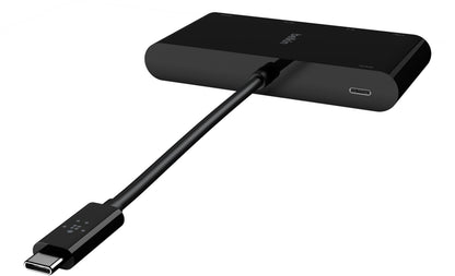 Hub USB-C Belkin Connect, 1 x USB-A 3.0 - 1 x USB-C - 1 x HDMI - 1 x VGA - 1 x RJ45, Negru AVC004btBK