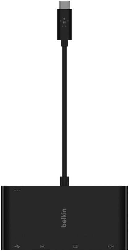 Hub USB-C Belkin Connect, 1 x USB-A 3.0 - 1 x USB-C - 1 x HDMI - 1 x VGA - 1 x RJ45, Negru AVC004btBK