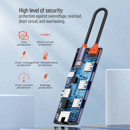 Hub USB-C ColorWay CW-HUB03, 6in1, Argintiu