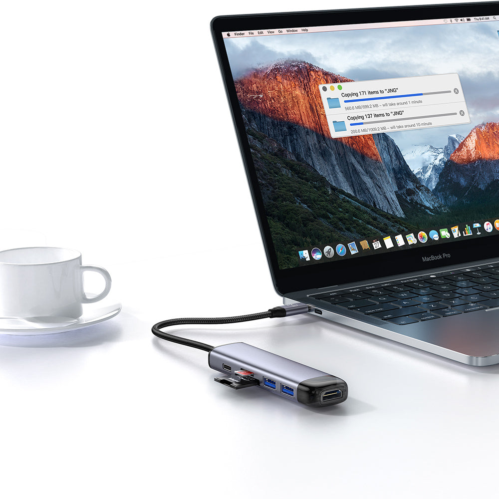 Hub USB-C McDodo HU-7740, 6in1, Gri