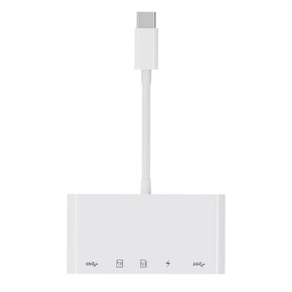 Hub USB-C OEM NK-1032TC, 2 x USB-A - 1 x USB-C - 1 x SD - 1 x microSD, Alb