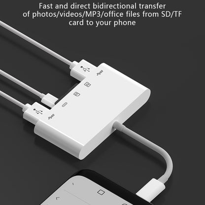 Hub USB-C OEM NK-1032TC, 2 x USB-A - 1 x USB-C - 1 x SD - 1 x microSD, Alb