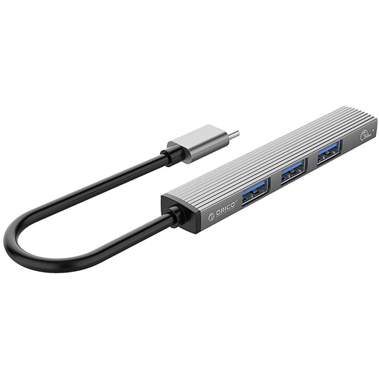 Hub USB-C Orico AH-A13, 1 x USB-A 3.0 - 3 x USB-A, Gri