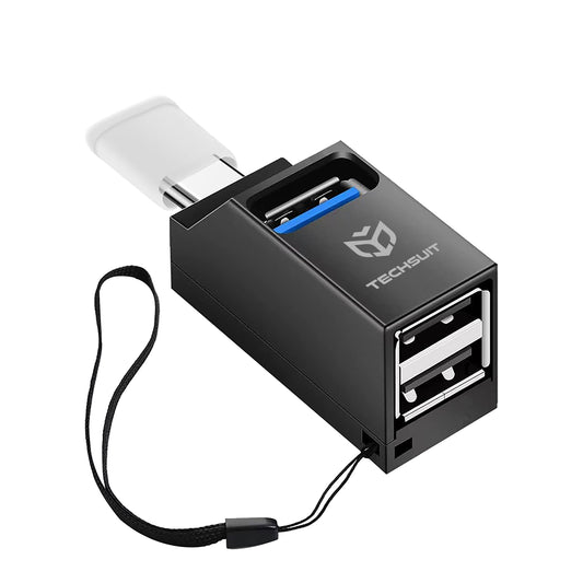 Hub USB-C Techsuit H10 EchoLink, 3in1, Negru
