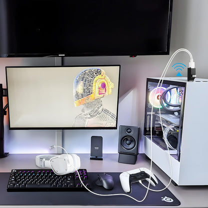 Hub USB-C Techsuit H10 EchoLink, 3in1, Negru