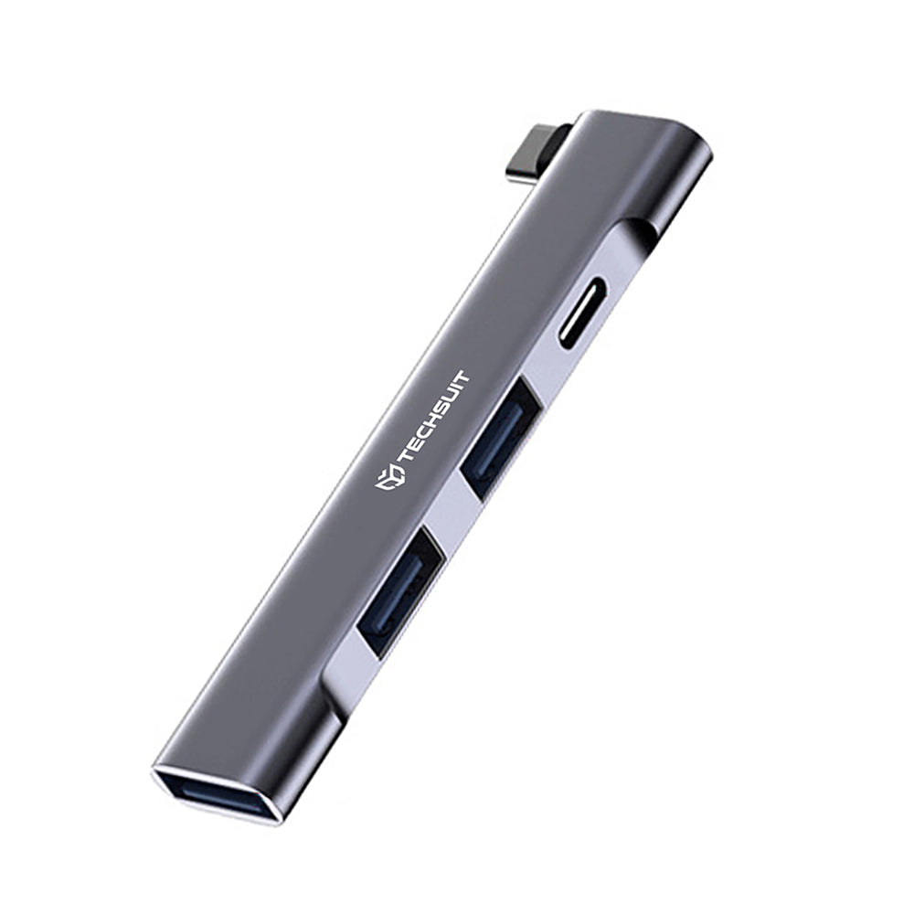 Hub USB-C Techsuit H12 ZenithDock, 4in1, Gri