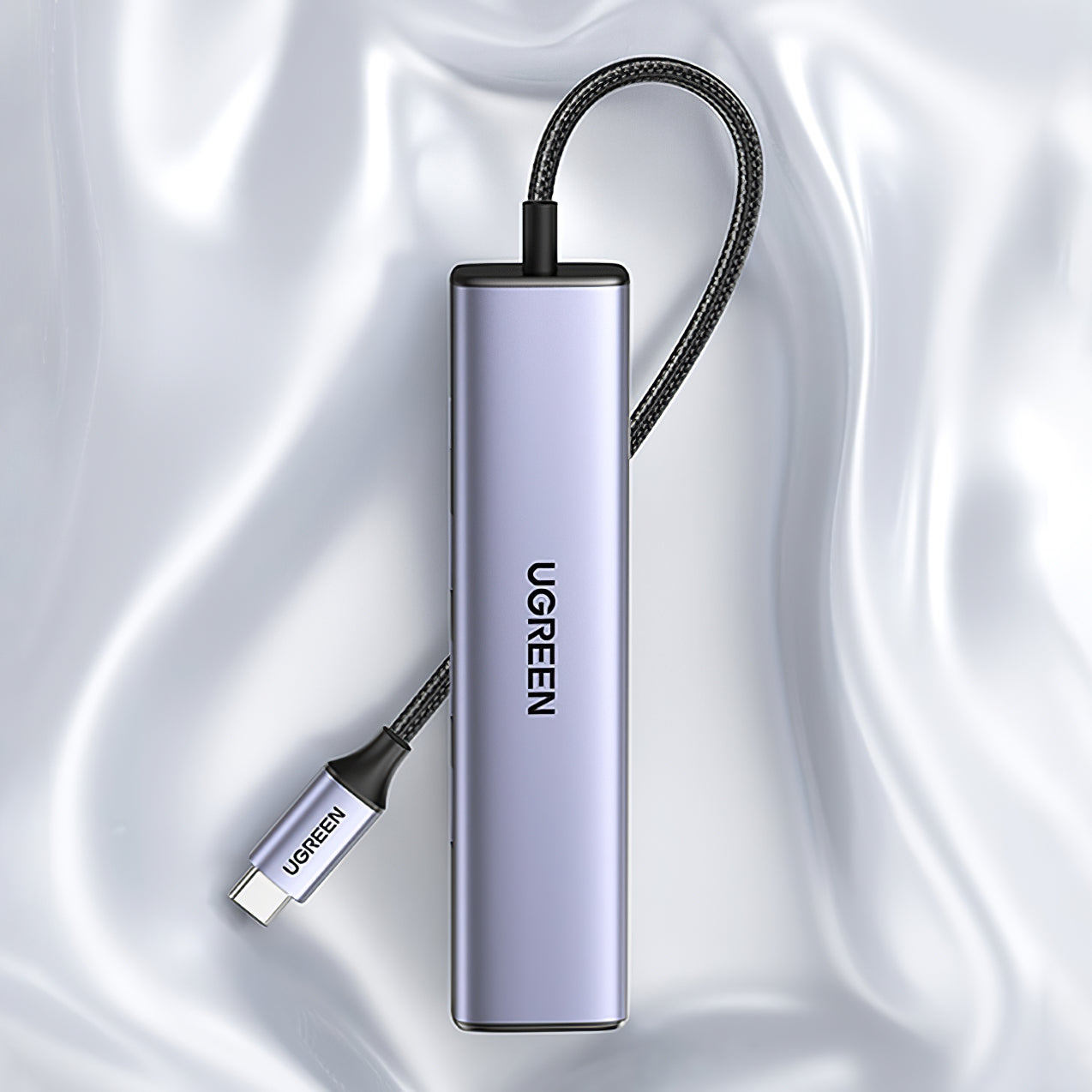 Hub USB-C UGREEN CM475, 3 x USB-A 3.0 - 1 x RJ45, Gri