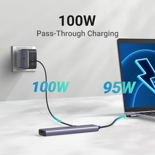 Hub USB-C UGREEN CM478, 1 x USB-A 3.0 - 2 x USB-A - 1 x USB-C - 1 x HDMI, Gri Resigilat
