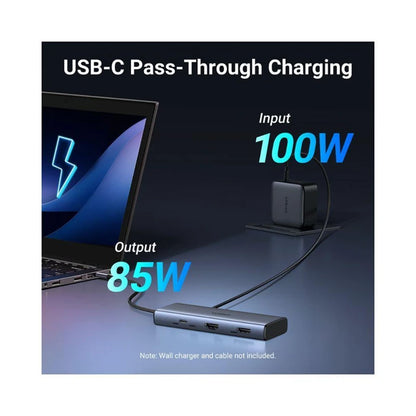 Hub USB-C UGREEN CM498 (45379), 2 x USB-A 3.2 - 3 x USB-C - 2 x HDMI, Gri