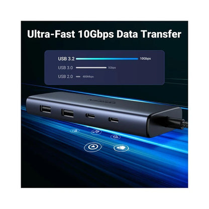Hub USB-C UGREEN CM498 (45379), 2 x USB-A 3.2 - 3 x USB-C - 2 x HDMI, Gri
