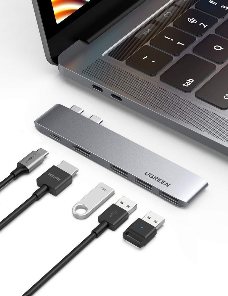 Hub USB-C UGREEN pentru Apple MacBook Pro / Air Series, 3 x USB-A 3.0 - 1 x USB-C - 1 x HDMI, Gri