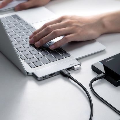 Hub USB-C UGREEN pentru Apple MacBook Pro / Air Series, 3 x USB-A 3.0 - 1 x USB-C - 1 x HDMI, Gri