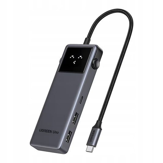 Hub USB-C UGREEN Uno (75177), 2 x USB-A 3.2 - 3 x USB-C - 1 x HDMI, Gri