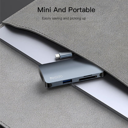 Hub USB-C Yesido HB16, 7in1, Gri