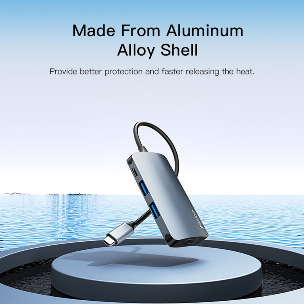 Hub USB-C Yesido HB16, 7in1, Gri