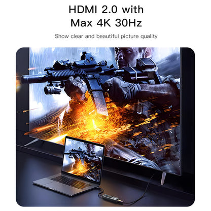 Hub USB-C Yesido HB22, 5in1, Gri