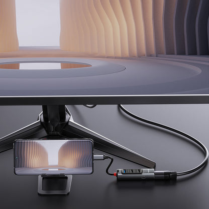 Hub USB-C Yesido HB23, 5in1, Gri