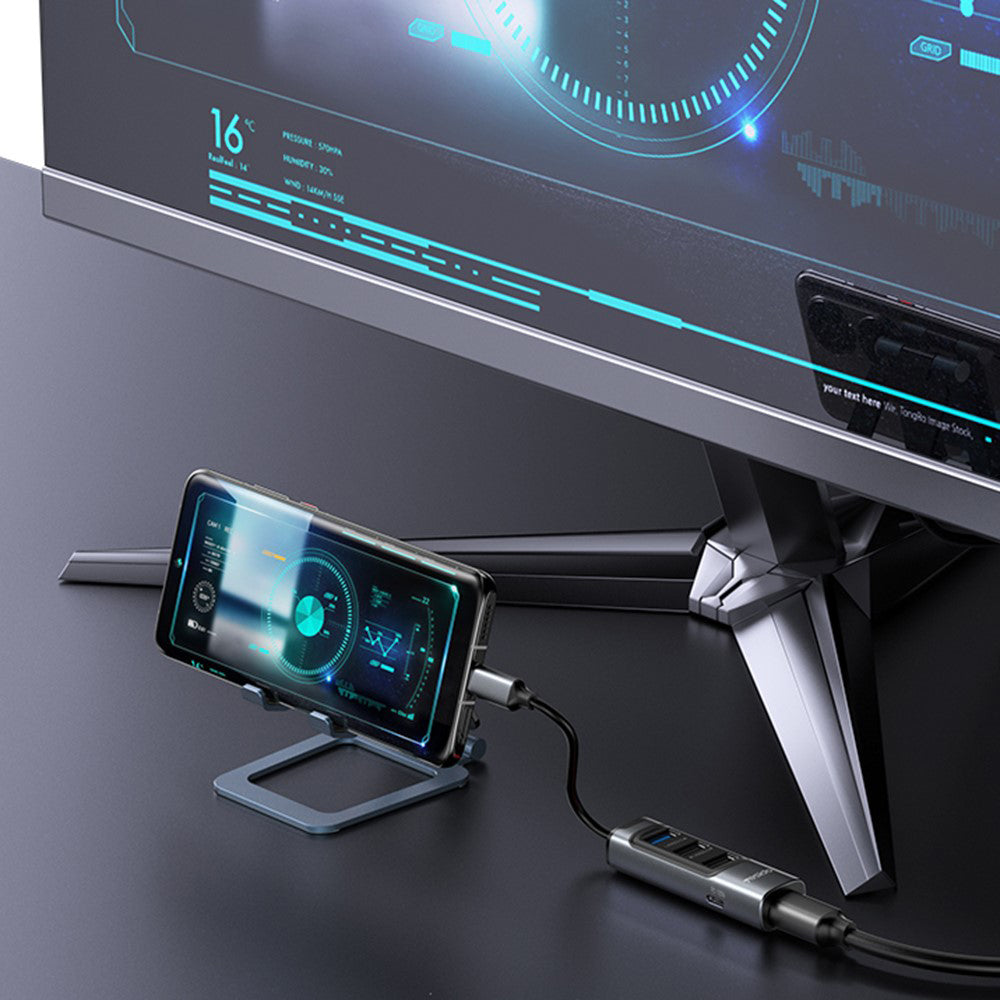 Hub USB-C Yesido HB24, 5in1, Gri