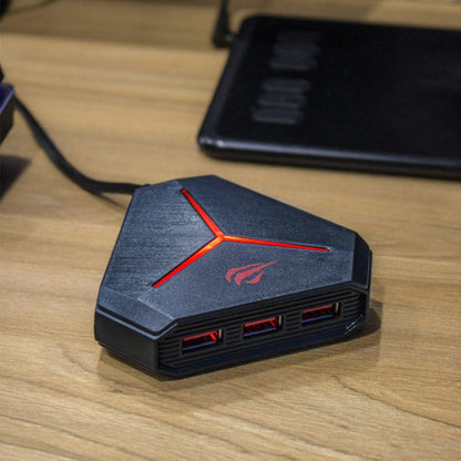 Hub USB HAVIT H95, 10in1, Negru