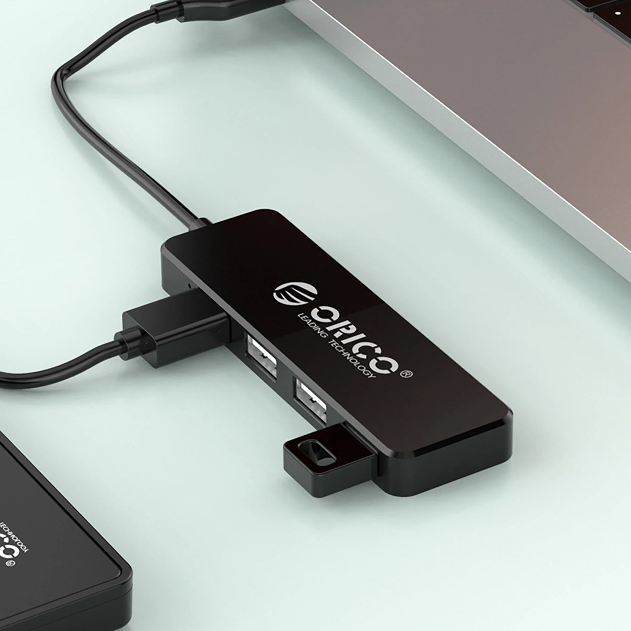 Hub USB Orico FL01, 4 x USB-A, Negru