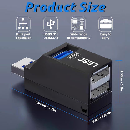 Hub USB Techsuit H11 EchoLink, 3in1, Negru