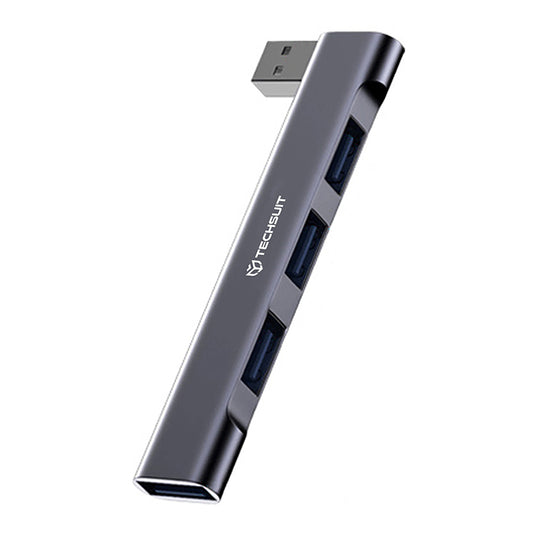 Hub USB Techsuit H14 ZenithDock, 4in1, Gri