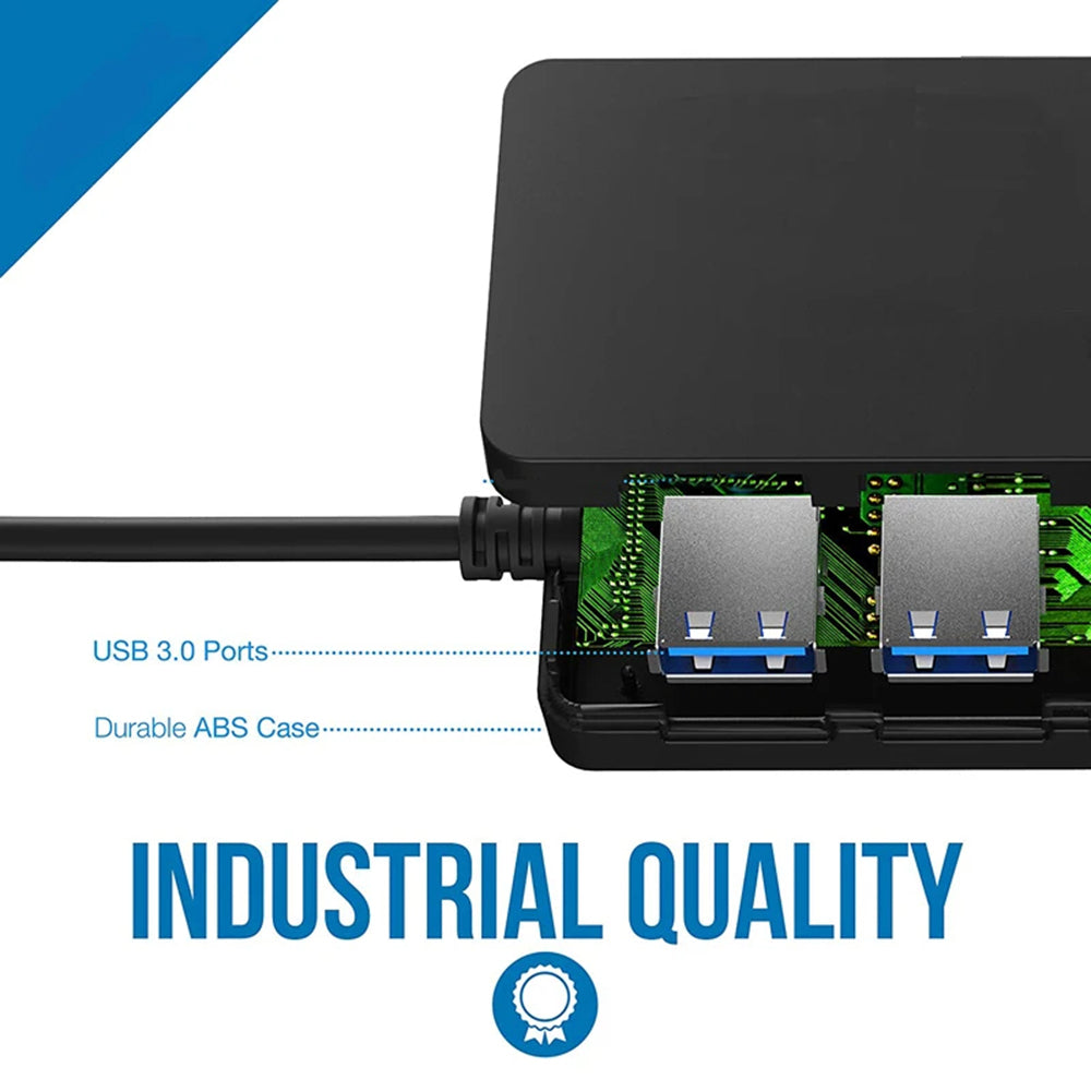 Hub USB Techsuit H15 QuantumNode, 4in1, Negru