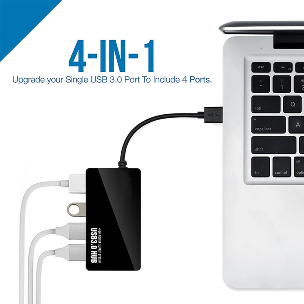 Hub USB Techsuit H15 QuantumNode, 4in1, Negru