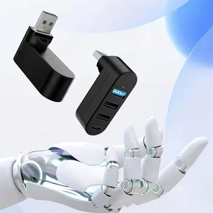 Hub USB Techsuit H17 SplitterNode, 4in1, Negru