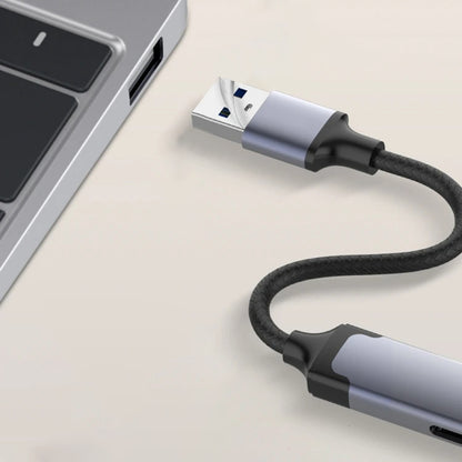 Hub USB Techsuit H19 PolarisBridge, 4in1, Gri Alb