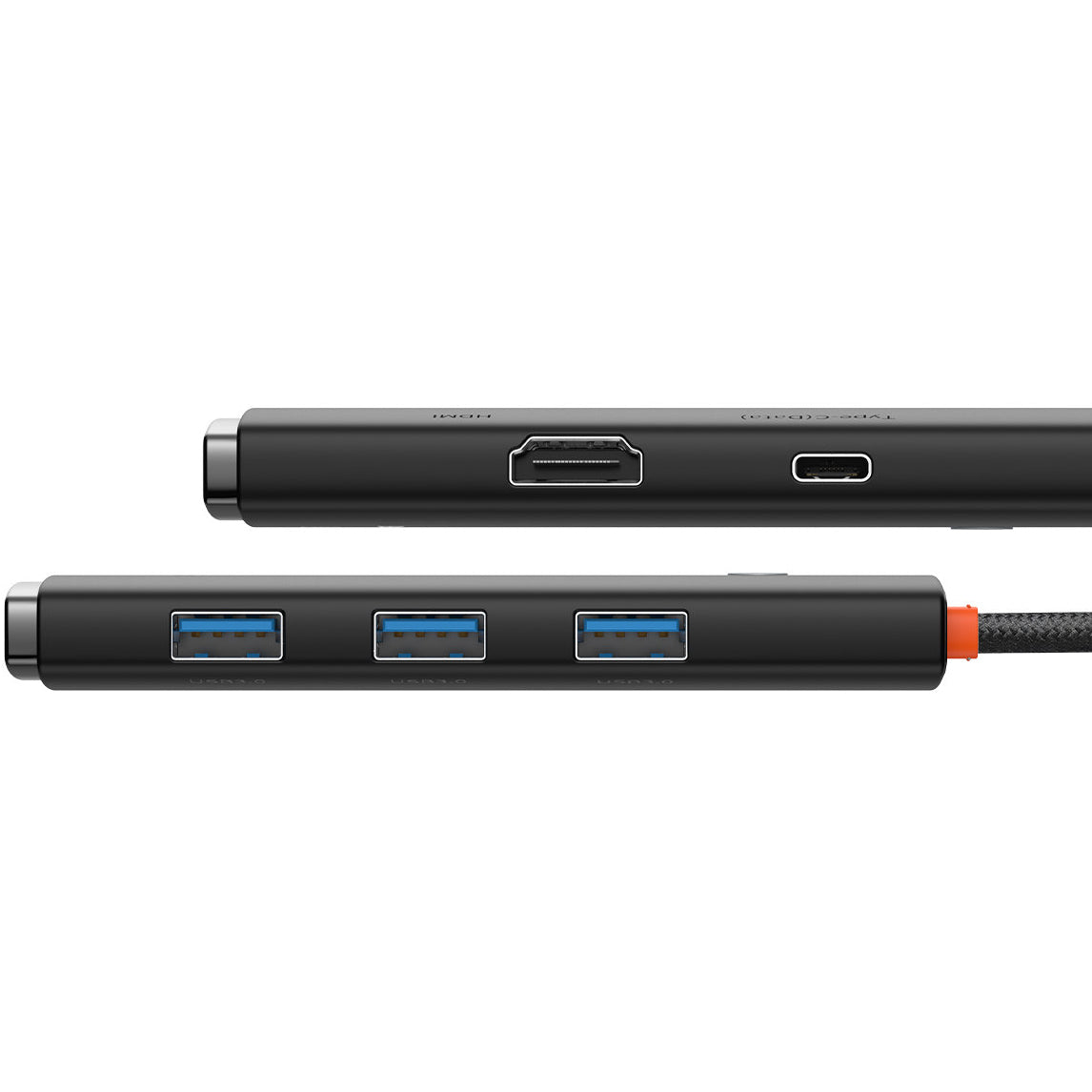 Hub USB-C Baseus Lite, 3 X USB-A 3.0 - USB-C - HDMI, Negru WKQX040001