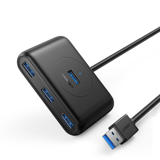 Hub USB UGREEN CR113, 4 x USB-A 3.0, 1m, Negru