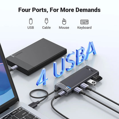 Hub USB UGREEN CM653, 4 x USB-A 3.0, Negru