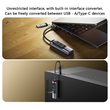 Hub USB / USB-C Yesido HB19, 4in1, Gri