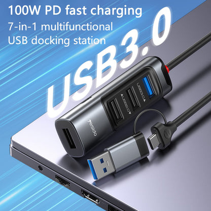 Hub USB / USB-C Yesido HB20, 5in1, Gri