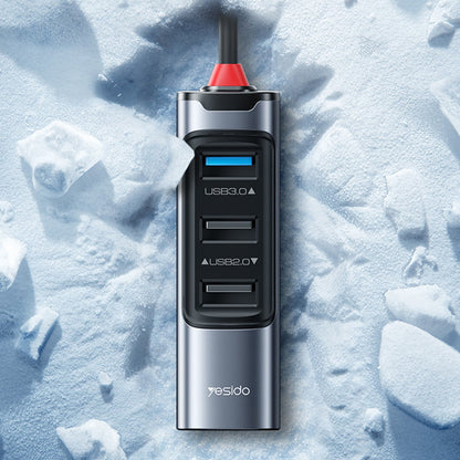 Hub USB / USB-C Yesido HB20, 5in1, Gri