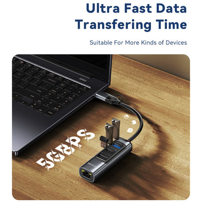 Hub USB / USB-C Yesido HB21, 5in1, Gri