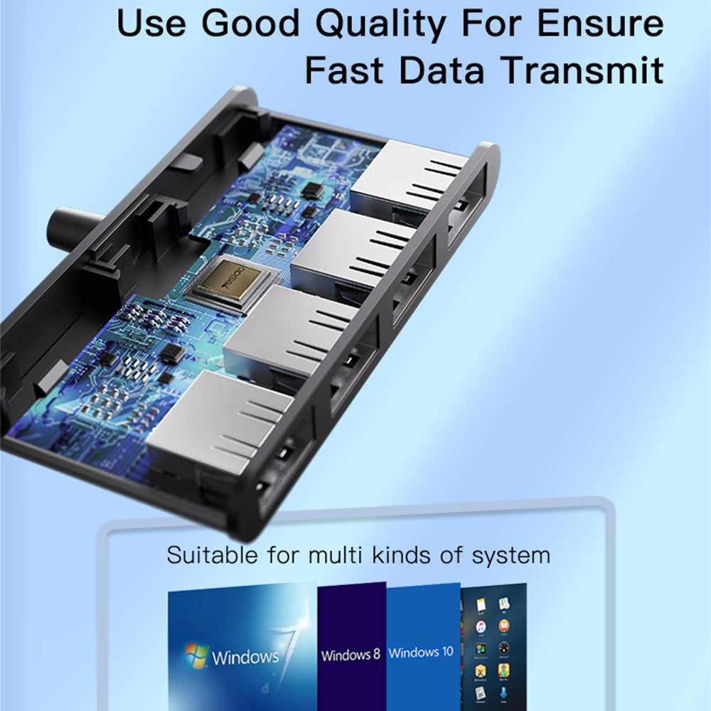 Hub USB Yesido HB12, 4in1, Gri