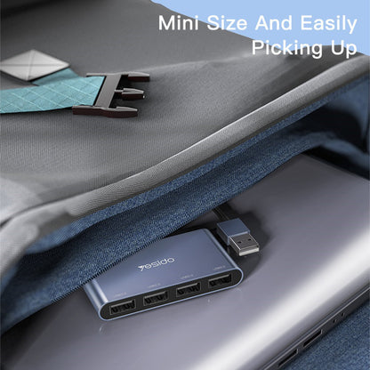Hub USB Yesido HB12, 4in1, Gri
