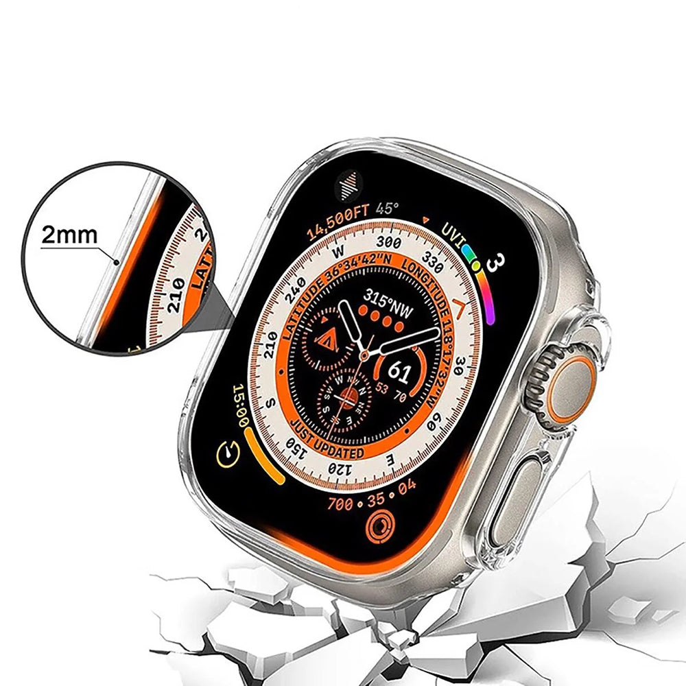 Husa Anank Screen Guard pentru Apple Watch Series 7 41mm, Neagra