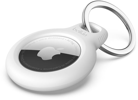 Husa Belkin Key Ring pentru Apple AirTag, Alba F8W973btWHT