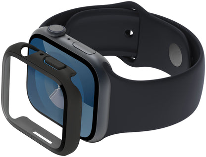 Husa Belkin ScreenForce TemperedCurve pentru Apple Watch  44mm / 45mm Series, Neagra OVG004zzBK-REV